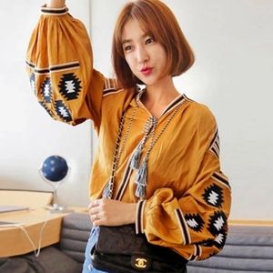 LUXE by STYLEKEEPERS Bohemian Blouse/Top Size Free